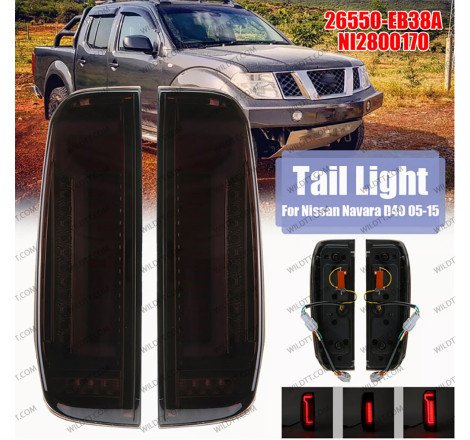 Pilotos Traseros Ahumados LED Nissan Navara D40 2005-2015 - WildTT