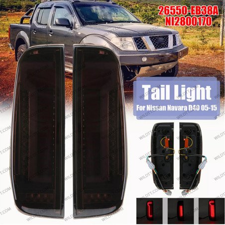 Feu Arrière à LED Fumé Nissan Navara D40 2005-2015 - WildTT