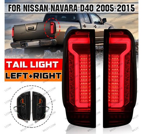 Feu Arrière à LED Fumé Nissan Navara D40 2005-2015 - WildTT