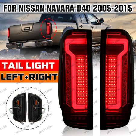 Pilotos Traseros Ahumados LED Nissan Navara D40 2005-2015 - WildTT