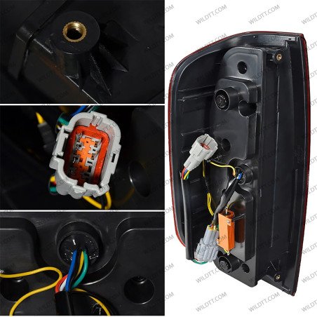 Pilotos Traseros Ahumados LED Nissan Navara D40 2005-2015 - WildTT