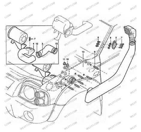 Schnorchel Nissan Navara D22 2002-2005 - WildTT