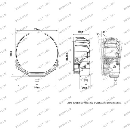 Faro LED Lazer Sentinel 18CM Elite - WildTT