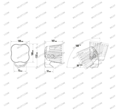 Faro LED Lazer RP Spot 11CM - WildTT