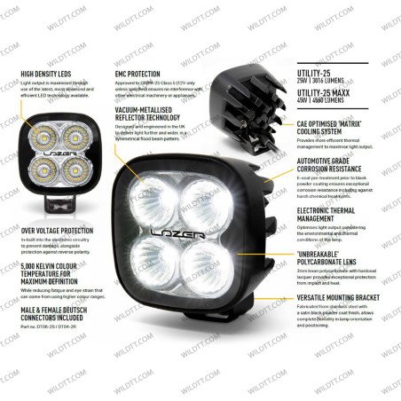 Lazer Utility 25 Maxx 8CM LED Driving Light - WildTT