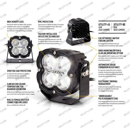 Lampe Frontale LED Lazer Utility 45 11CM - WildTT