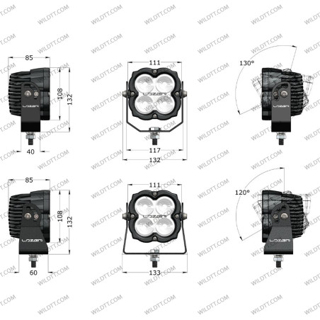 Lampe Frontale LED Lazer Utility 45 11CM - WildTT