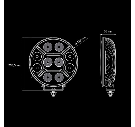 Strands Siberia Dark Kinght Intense 23CM LED Fernlicht - WildTT