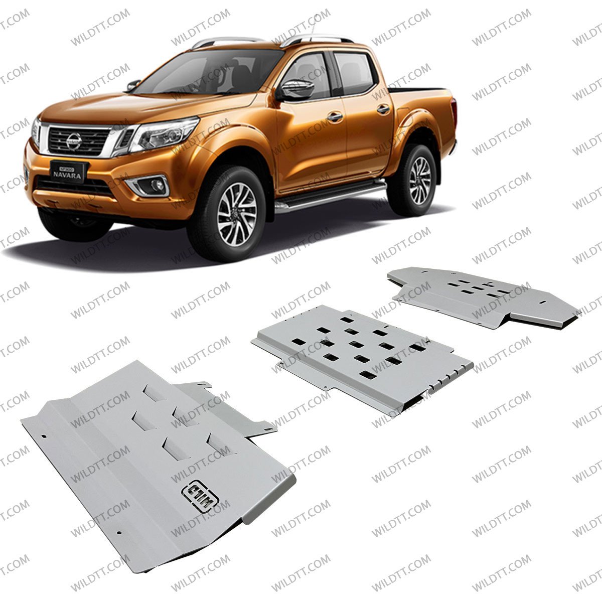 Underbody Protections Complete Kit Steel 3MM Nissan Navara NP300 D23 2016-2021 - WildTT
