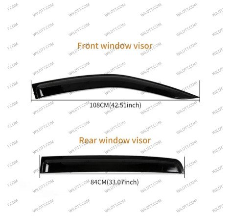 Wind Deflectors Ford Ranger EC 2023+ - WildTT