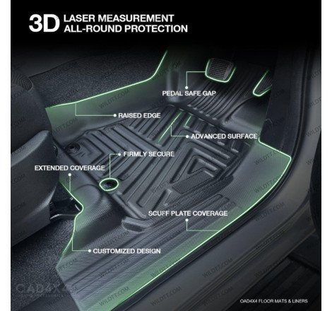 Tapis de Sol 3D Isuzu D-Max DC 2020+ - WildTT