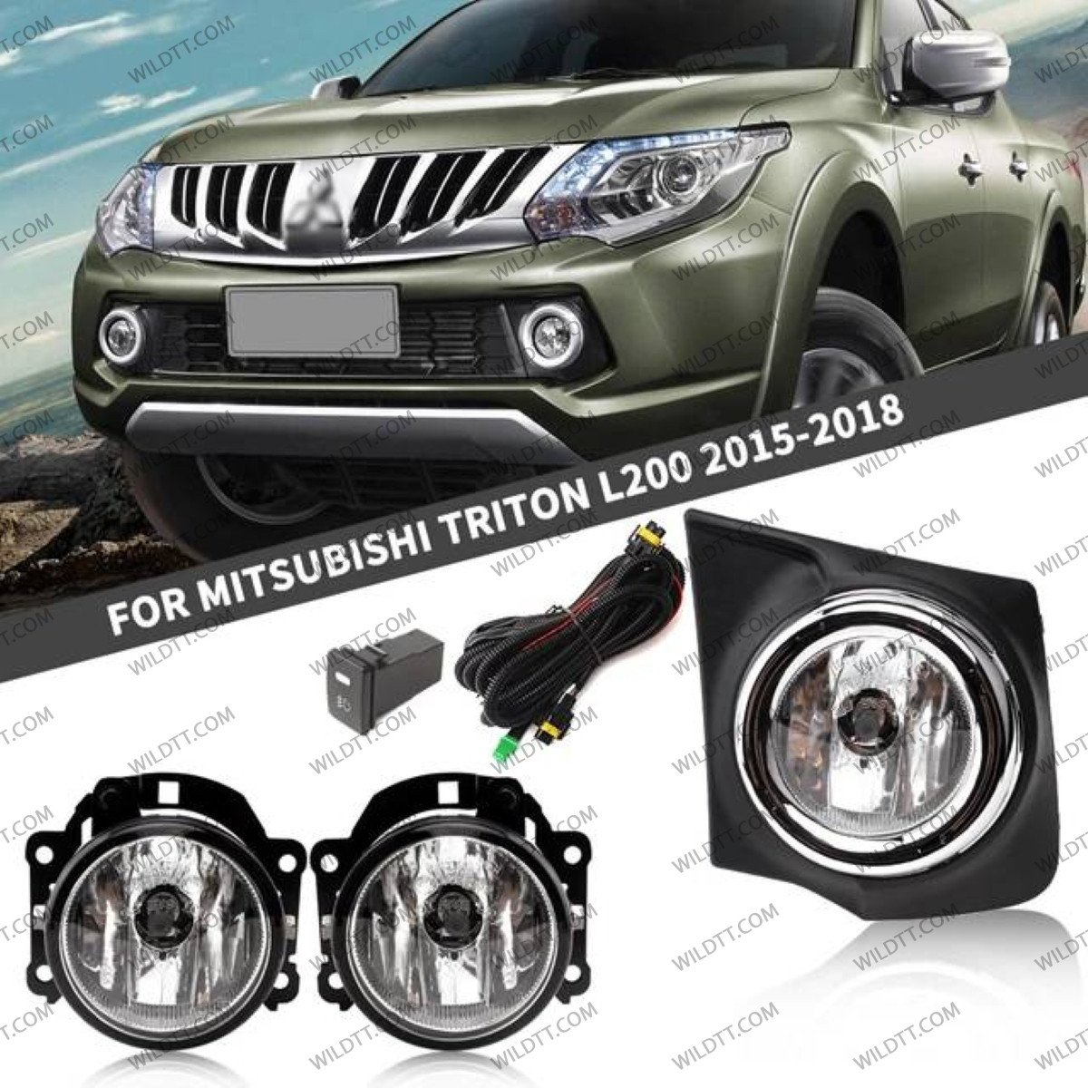 OEM Fog Lights Mitsubishi L200 2015-2019 - WildTT