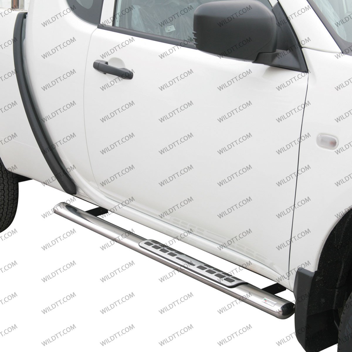 Marche Pieds Inox Ovales "Styling" Mitsubishi L200 CC 2010-2015 - WildTT