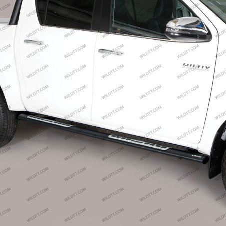 Side Steps Inox Oval "Styling" Toyota Hilux EC 2016-2026 - WildTT