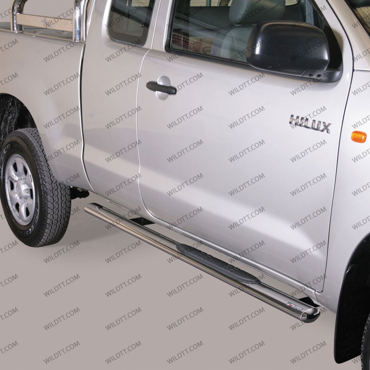 Marche Pieds Inox Ovales Toyota Hilux EC 2005-2016 - WildTT