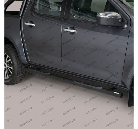 Marche Pieds Inox Tube 76MM Isuzu D-Max DC 2012-2020 - WildTT