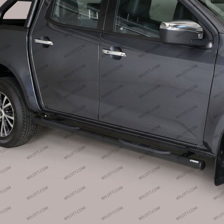 Marche Pieds Inox Tube 76MM Isuzu D-Max DC 2012-2020 - WildTT
