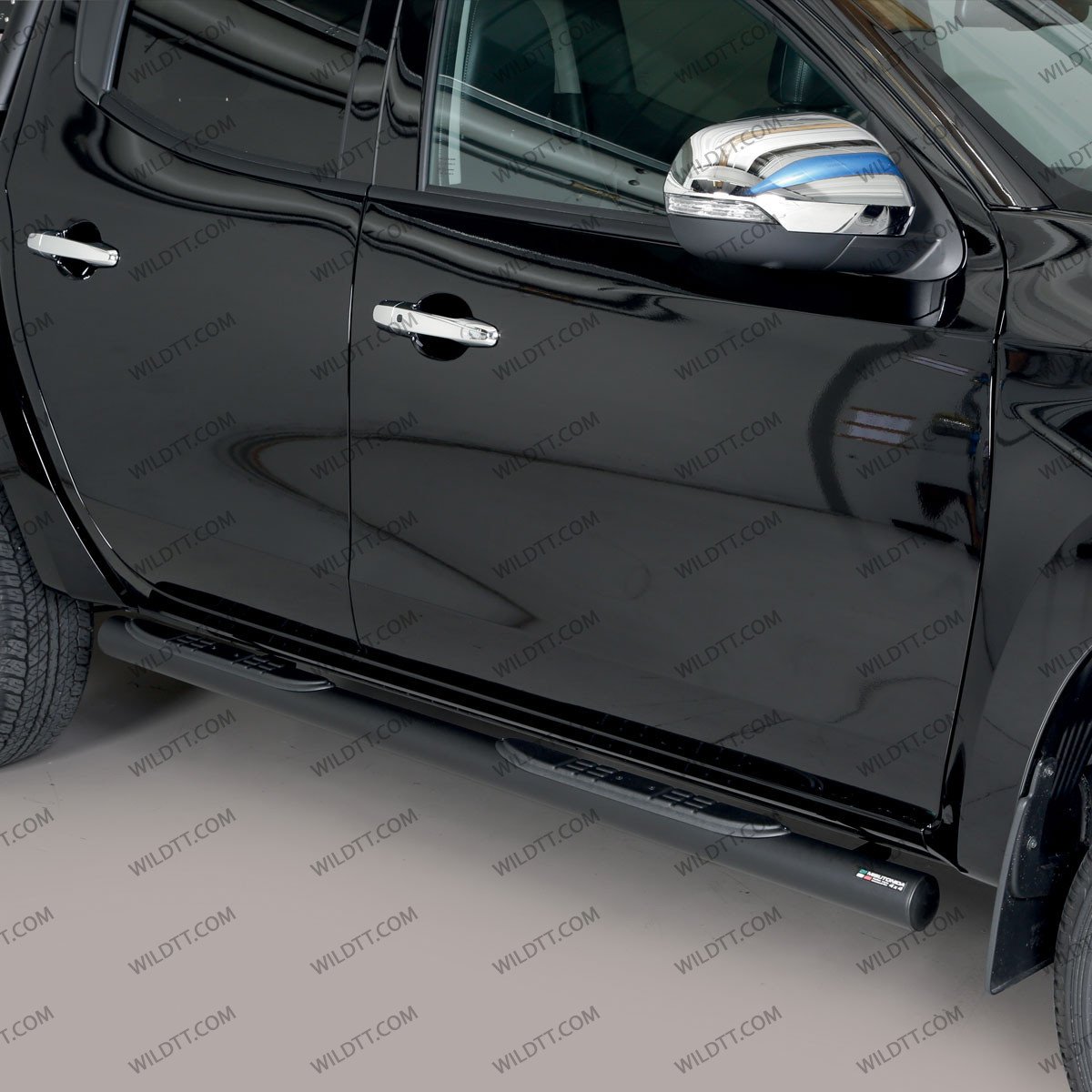 Marche Pieds Inox Tube 76MM Nissan Navara D40 DC 2005-2010 - WildTT