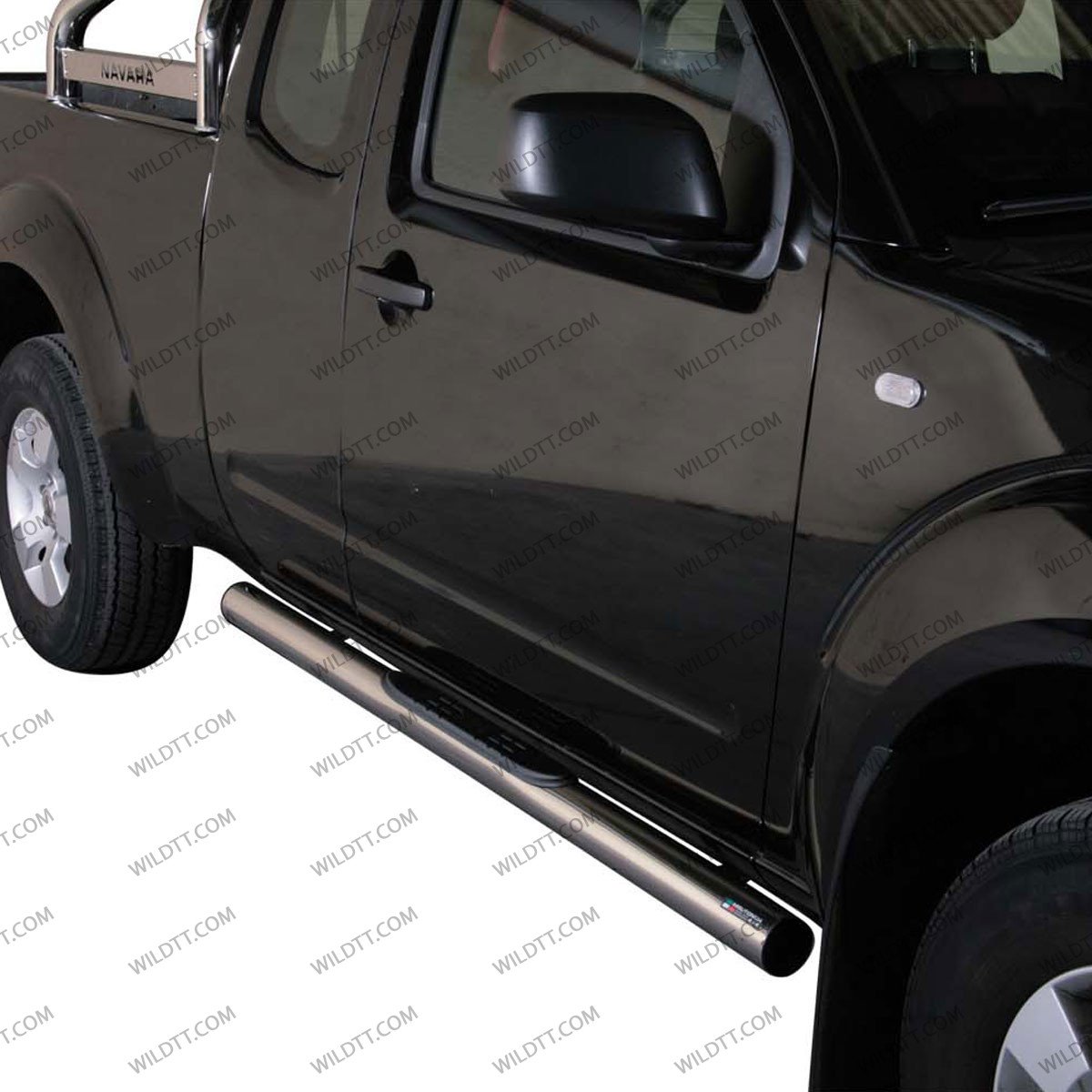 Marche Pieds Inox Tube 76MM Nissan Navara D40 KC 2005-2015 - WildTT