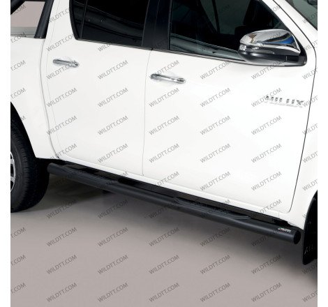 Pedana Inox Tubo 76MM Toyota Hilux DC 2005-2015 - WildTT