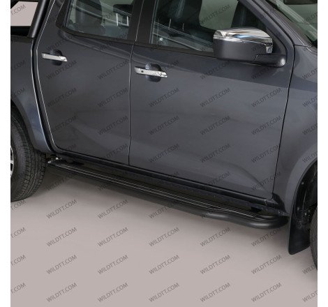 Marche Pieds Inox Avec Plate-forme Isuzu D-Max DC 2007-2012 - WildTT