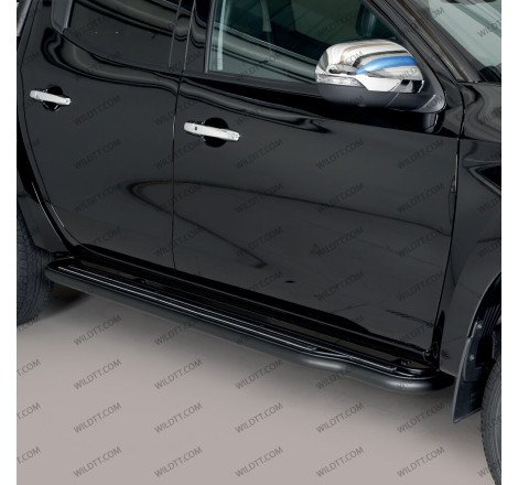 Marche Pieds Inox Avec Plate-forme Mitsubishi L200 CC 2006-2010 - WildTT