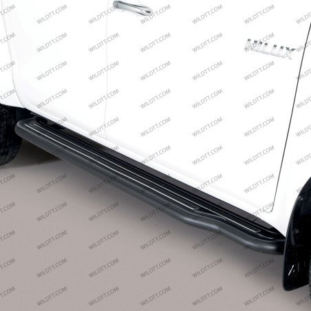 Marche Pieds Inox Avec Plate-forme Toyota Hilux DC 2005-2015 - WildTT