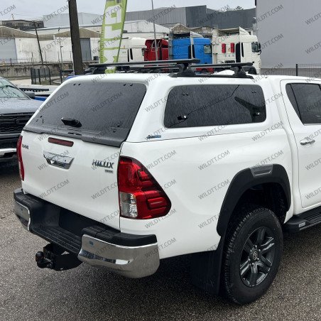 Hardtop Aeroklas Stylish Avec Les Fenêtres Pop-Up Toyota Hilux DC 2015+ - WildTT