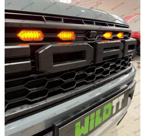 Kit de 4 Luces Ámbar P/ Parrilla Ford Ranger Raptor 2023+ - WildTT