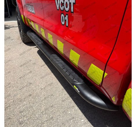 Oval Tubular Electric Running Boards Ford Ranger/Raptor DC 2012-2022 - WildTT