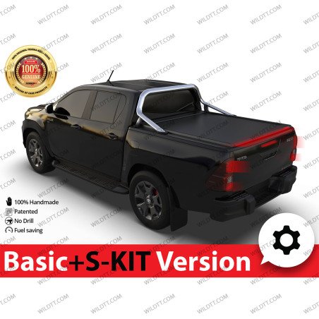 Top Roll Tessera Basic + S Kit C/ Suporte Rollbar OEM Toyota Hilux DC 2016-2026 - WildTT