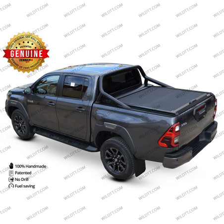 Top Roll Tessera C/ Soporte Rollbar OEM Toyota Hilux DC 2016+ - WildTT