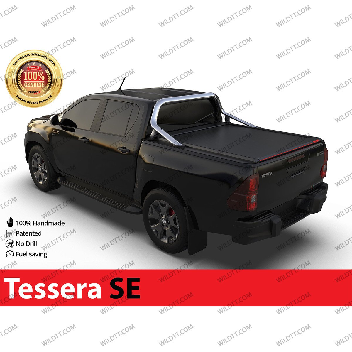 Top Roll Tessera SE C/ Supporto Rollbar OEM Toyota Hilux DC 2016-2026 - WildTT