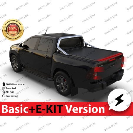 Top Roll Tessera Basic + E Kit C/ Supporto Rollbar OEM Toyota Hilux DC 2016-2026 - WildTT