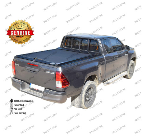 Top Roll Tessera Avec Soutien "Ladder Rack" Toyota Hilux EC 2016+ - WildTT