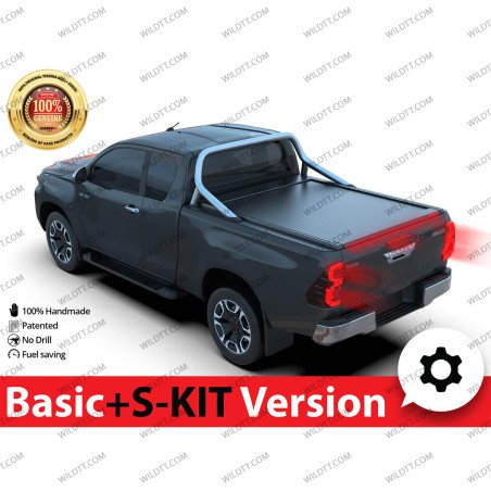 Top Roll Tessera Basic + S Kit C/ Soporte Rollbar OEM Toyota Hilux EC 2016-2026 - WildTT