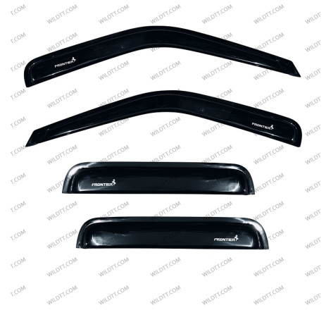 Wind Deflectors Nissan Navara D22 DC 1998-2005 - WildTT