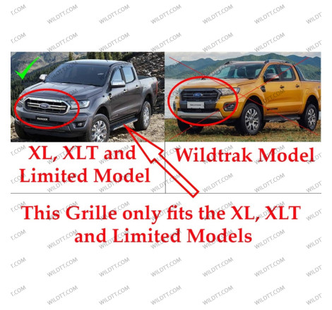 Parrilla Frontal "Redo" Ford Ranger XLT/Limited 2019-2022 - WildTT