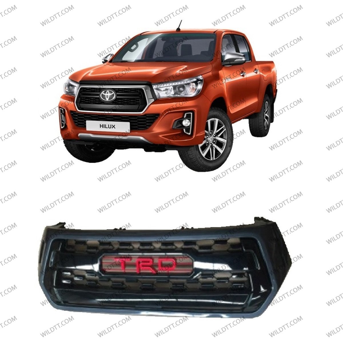 Radiator Grill "TRD" Toyota Hilux Invincible 2018-2020 - WildTT