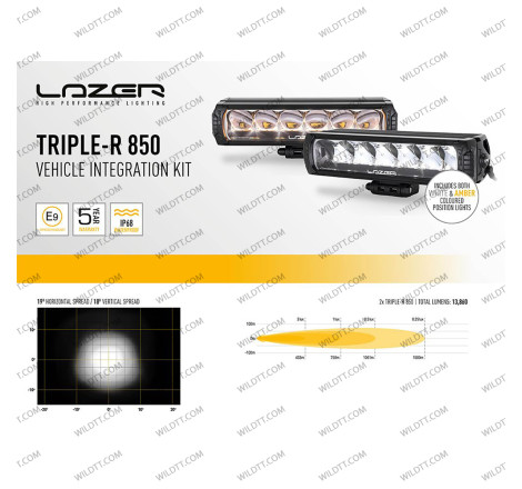 Barra LED Lazer Triple-R P/ Griglia Radiatore Ford Ranger Wildtrak 2023+ - WildTT