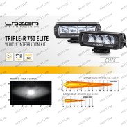 Barra LED Lazer Triple-R P/ Rejilla del Radiador Ford Ranger 2019-2022 - WildTT