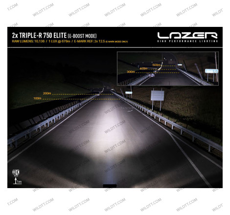 Barre LED Lazer Triple-R P/ Calandre Ford Ranger 2019-2022 - WildTT