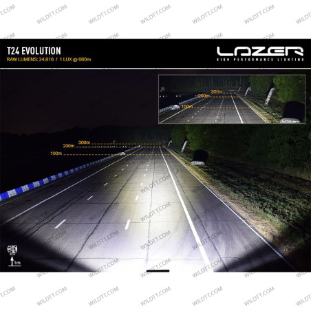 Barra LED Lazer Linear P/ Tejadilho C/ Barras de Tejadilho Ford Ranger 2012-2022 - WildTT