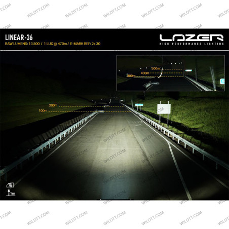 Barra LED Lazer Linear P/ Techo C/ Barras de Techo Ford Ranger 2012-2022 - WildTT