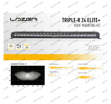 Lazer Linear LED LightBar for Roof W/O Roof Racks Ford Ranger/Raptor 2012+ - WildTT