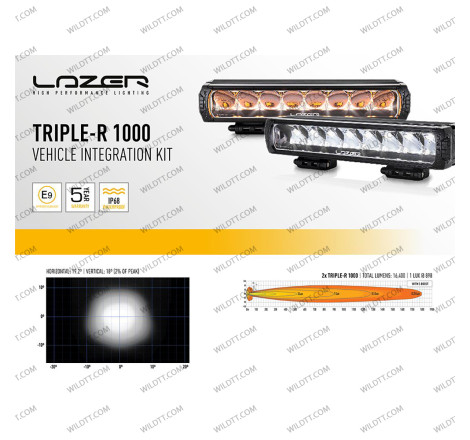 Barre LED Lazer Triple-R P/ Roll-Bar Isuzu D-Max 2017-2020 - WildTT