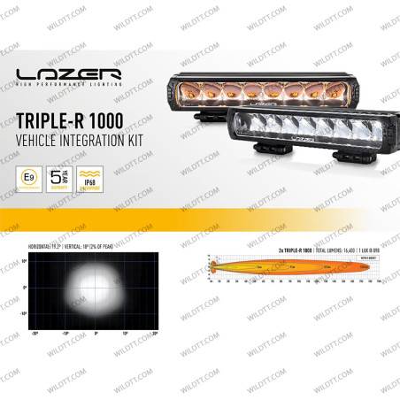 Barre LED Lazer Triple-R P/ Roll-Bar Isuzu D-Max 2017-2020 - WildTT