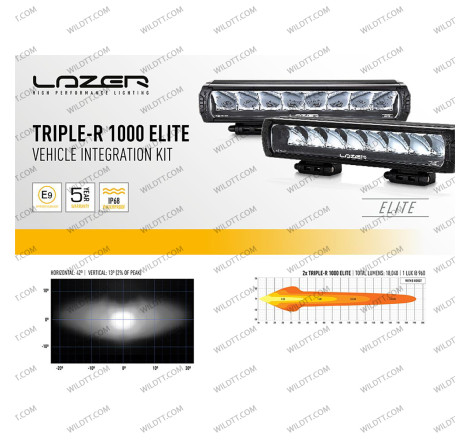 Barre LED Lazer Triple-R P/ Roll-Bar Isuzu D-Max 2017-2020 - WildTT