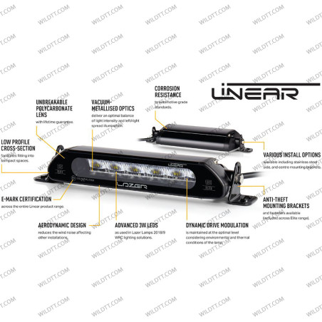 Barre LED Lazer Linear P/ Toit avec Barres de Toit Mercedes-Benz X Class - WildTT