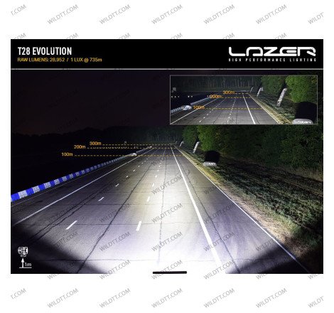 Barre LED Lazer Linear P/ Toit sans Barres de Toit Mercedes-Benz X Class - WildTT